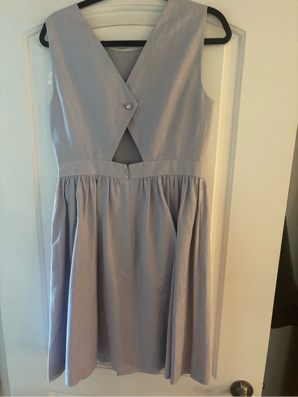 Brooks Brothers NWT Lavender Linen Cotton Fit & Flare Dress Size 8 - Picture 2 of 4